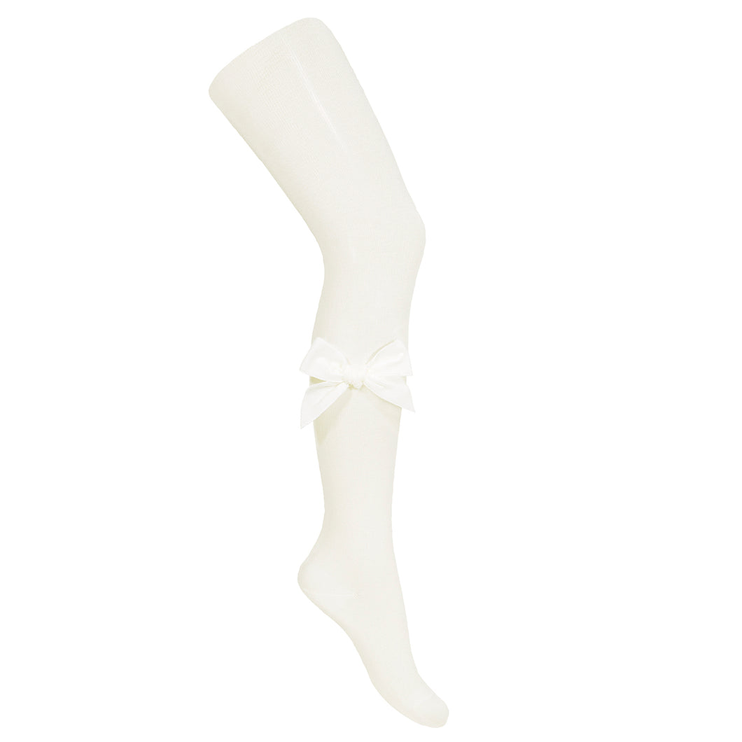 303 Beige (Cream) - Velvet Bow Tights Condor