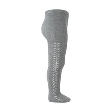 Load image into Gallery viewer, 230 Light Grey -  Side Openwork Warm Tights Condor