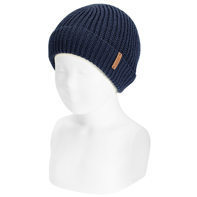 480 Navy - English stitch fold over hat- Condor