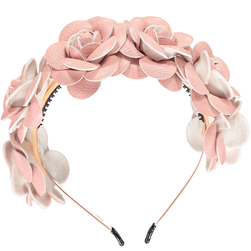 Leatherette Roses Headband