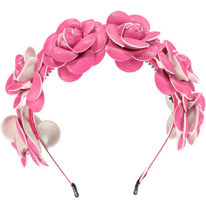 Leatherette Roses Headband