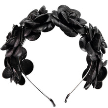 Load image into Gallery viewer, Leatherette Roses Headband