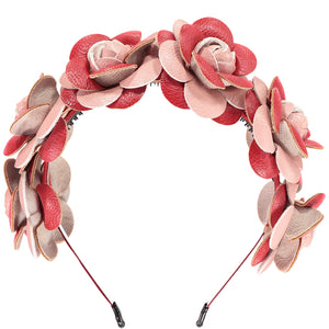 Leatherette Roses Headband