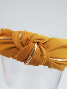 Gold Piping Knot Headband