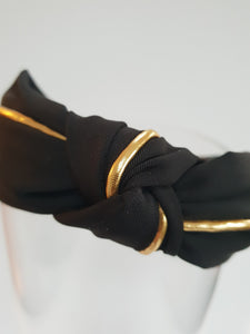 Gold Piping Knot Headband