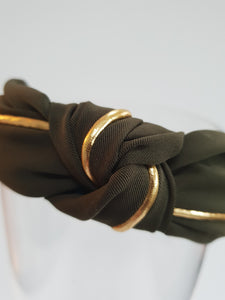 Gold Piping Knot Headband