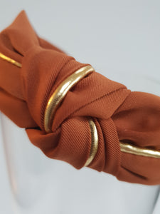 Gold Piping Knot Headband