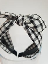 Load image into Gallery viewer, Gingham Bow Headband