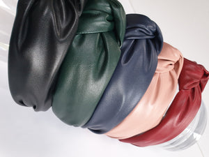 Leatherette Knot Headband