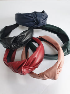 Leatherette Knot Headband