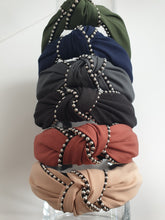 Load image into Gallery viewer, Knot Headband with studded beads