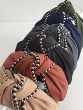 Load image into Gallery viewer, Knot Headband with studded beads