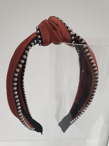 Knot Headband with studded beads