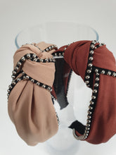 Load image into Gallery viewer, Knot Headband with studded beads