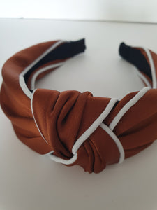 White Piping Knot Headband