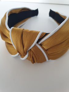 White Piping Knot Headband