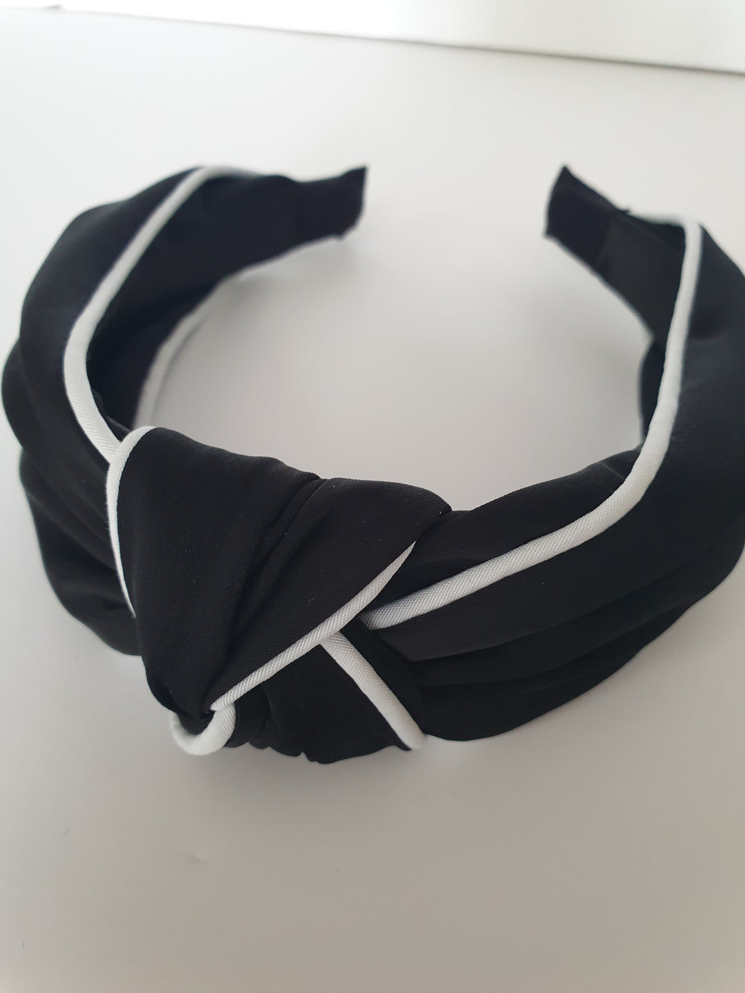 White Piping Knot Headband