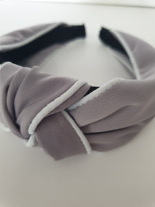 White Piping Knot Headband