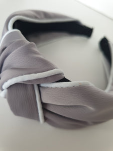 White Piping Knot Headband