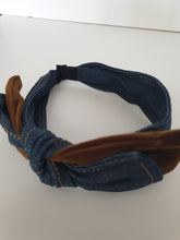 Load image into Gallery viewer, Denim Bow Headband