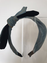 Load image into Gallery viewer, Denim Bow Headband