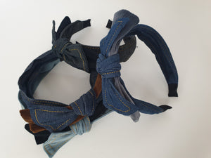 Denim Bow Headband