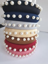 Load image into Gallery viewer, Studs &amp; Pearls Padded Headband