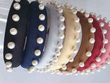 Load image into Gallery viewer, Studs &amp; Pearls Padded Headband