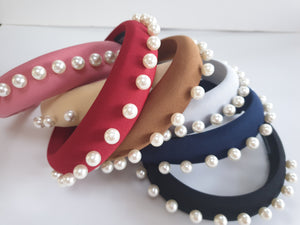 Studs & Pearls Padded Headband