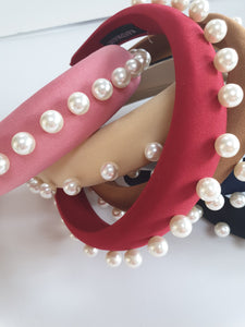 Studs & Pearls Padded Headband