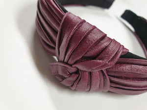 Pleated Leatherette Knot Band