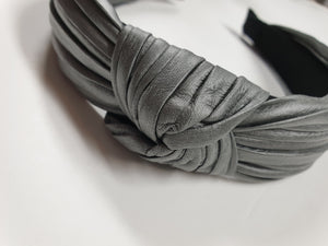 Pleated Leatherette Knot Band