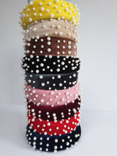 Load image into Gallery viewer, Velvet Padded Headband with Pearls