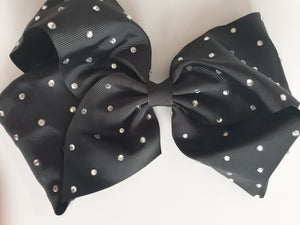 Oversized 8 Inch Bow with Crystals