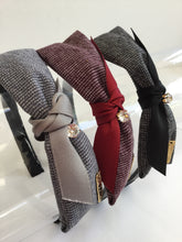 Load image into Gallery viewer, Tweed Bow Headband