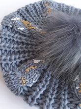 Load image into Gallery viewer, Paint Splatter Pompom Beret