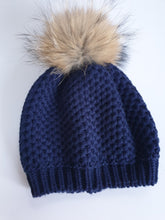 Load image into Gallery viewer, Honeycomb Knit Pompom Beret