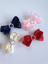 Load image into Gallery viewer, Satin Bow with Rhinestone waist