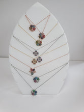 Load image into Gallery viewer, Pave Set Flower Necklace