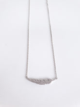 Load image into Gallery viewer, Rhodium Plated - Leaf bar Necklace