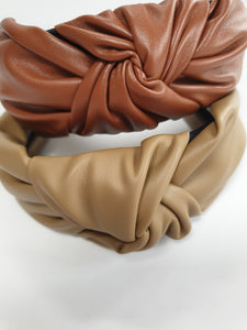 Leatherette Knot Headband