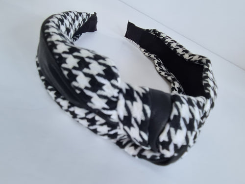 Hounds tooth Knot Headband