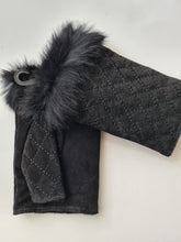 Load image into Gallery viewer, Real Suede Fingerless Gloves