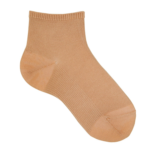 326 Cotton Ankle Socks - Camel