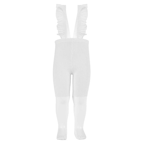200 White - Baby Cycling Leggings with Suspenders - Condor