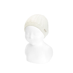 202 Cream (off white)  - Baby Knit hat - Condor