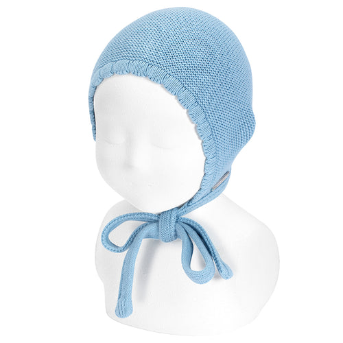 416 Cloud - Garter Stitch Classic Bonnet - Condor