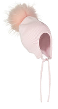 Load image into Gallery viewer, Baby Pompom Chin Tie Hat by Bowtique London