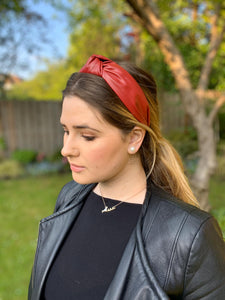 Leatherette Knot Headband