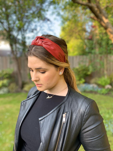 Leatherette Knot Headband